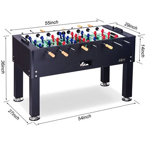 foosball table dimensions standard